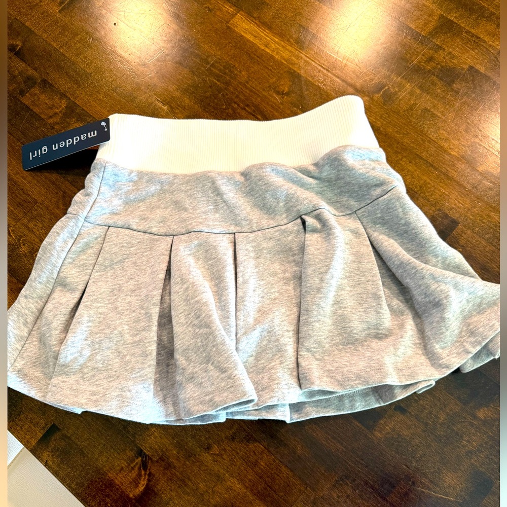 Madden Girl Heather Gray Skater Skirt